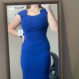 Blue Calvin Klein Cocktail/Business Casual Dress